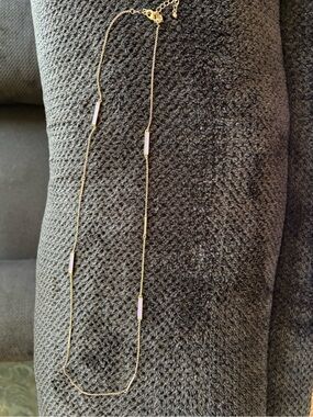 kate spade Gold Necklace with Purple Bar Details